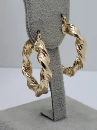 Pendientes Aro Dorados Trenzados