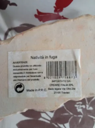 Natività in fuga nuova con cartellino