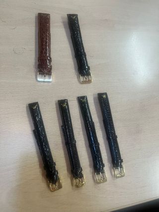 Correas Piel Cocodrilo Reloj Marrón y Negro