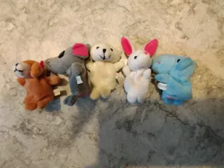 5 Pupazzi Dita Animali Peluche