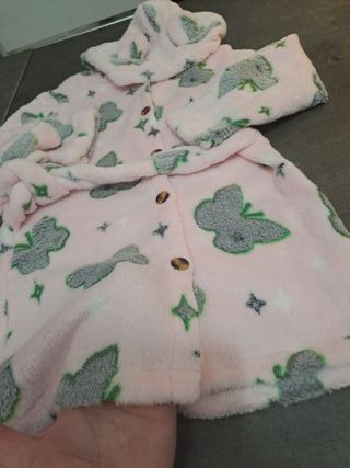 Pigiama vestaglia bimba rosa farfalle 5 anni