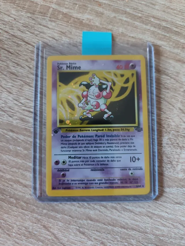 Carta Pokémon Sr. Mime Holo 1ª Edición