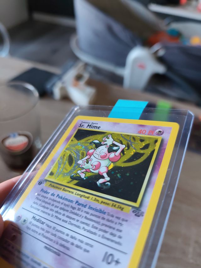 Carta Pokémon Sr. Mime Holo 1ª Edición