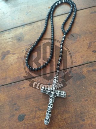 Rosario croce skull oversize