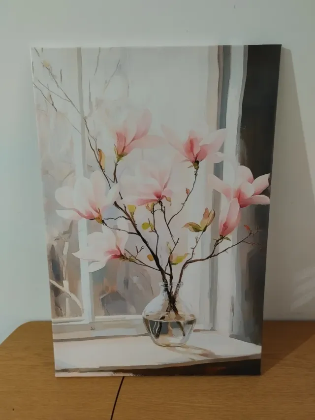Quadro di magnolie rosa