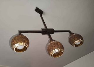 Lámpara techo 3 tulipas bohemia- vintage