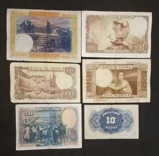 Lote 6 Billetes España Pesetas (S.39)