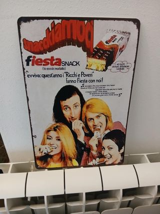Poster Metallico Fiesta Snack Ricchi e Poveri