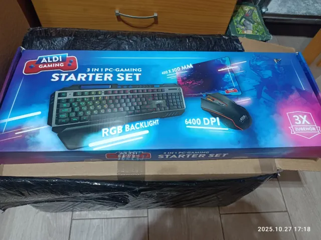 Set Gaming Aldi 3 en 1 Teclado Ratón Alfombrilla