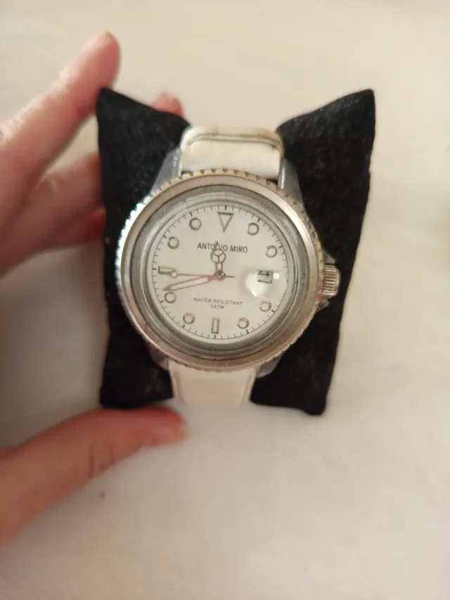 Reloj Antonio Miro Plata y Blanco