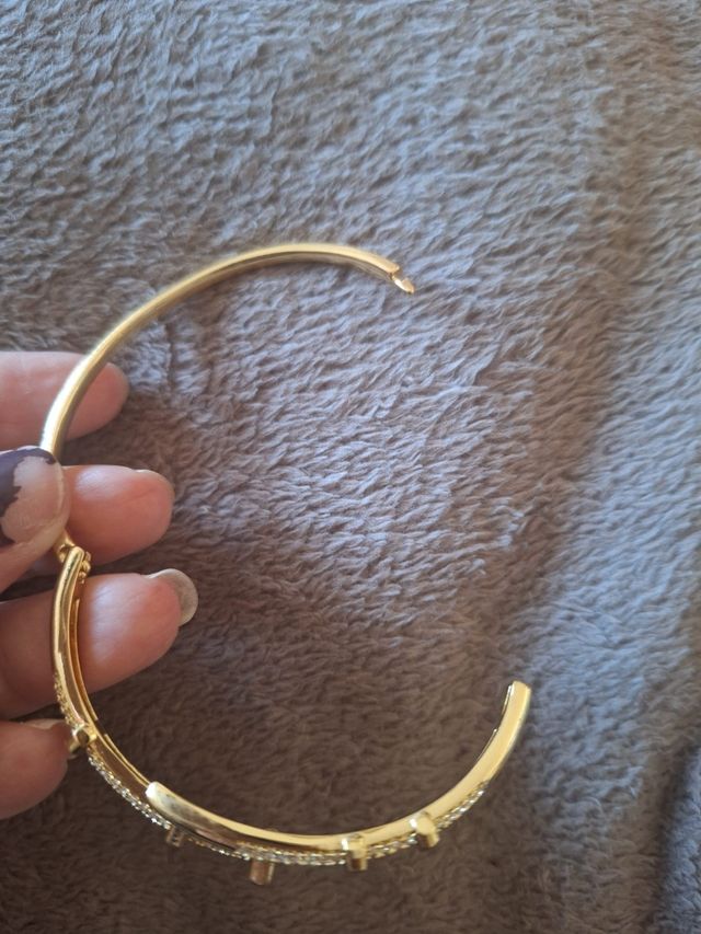 Pulsera diseño clavo con circonitas