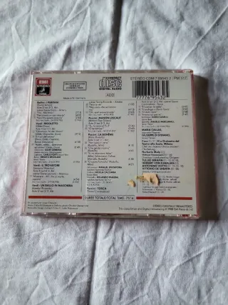 CD Maria Callas Giuseppe Di Stefano Duos Ópera