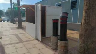 Puesto de castañas completo de todo madena buena