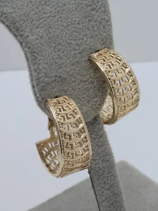 Pendientes Aro Greca Goldfilled