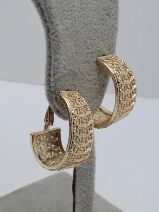 Pendientes Aro Greca Goldfilled