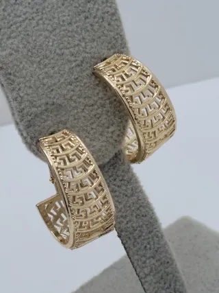 Pendientes Aro Greca Goldfilled
