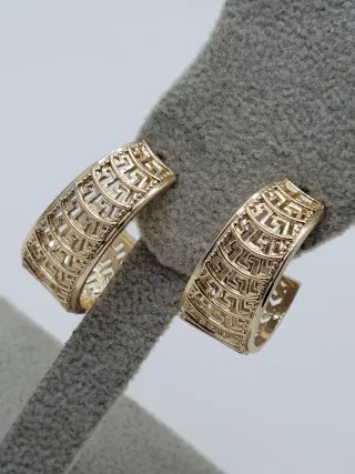 Pendientes Aro Greca Goldfilled