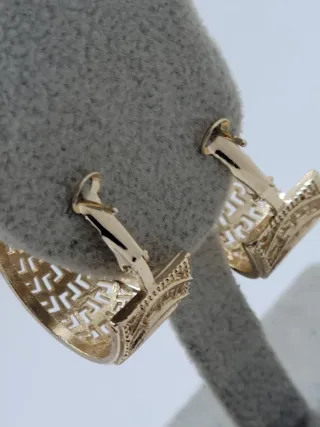 Pendientes Aro Greca Goldfilled