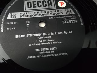 Vinilo Elgar Symphony No. 2 Decca