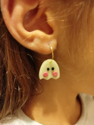 Aros niña Halloween fantasmas