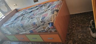 Cama Juvenil con 4 Cajones