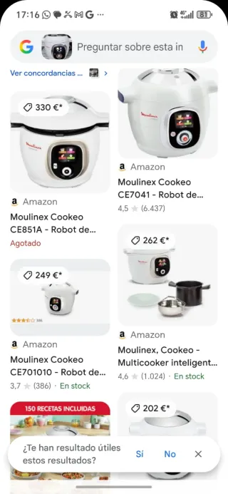 Robot Cocina Moulinex Cookeo Multifunción