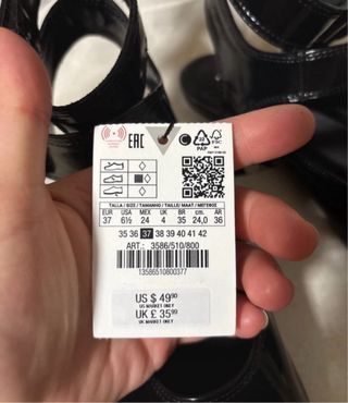 Ballerine Zara nere con cinturino