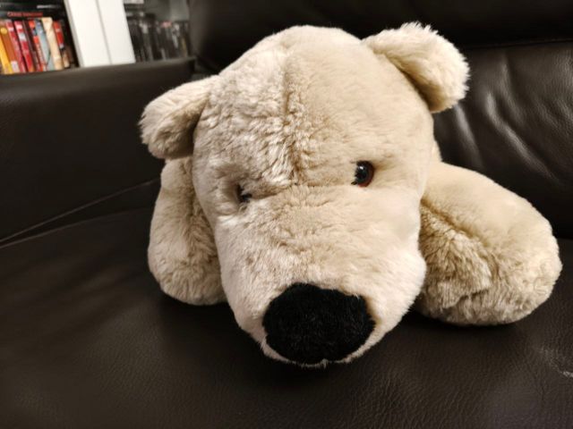 Peluchen oso polar rubio