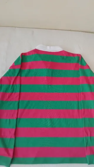 Polo Wrangler Rayas Rosa y Verde Talla L