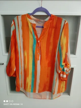 Blusón playero estampado rayas