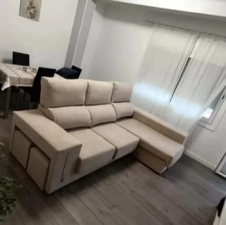 Sofá modular beige tela