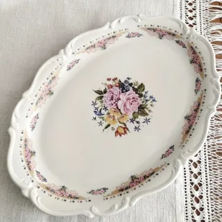 Grande Vassoio Vintage Tirschenreut Floreale