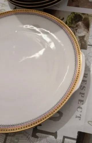Servizio da 12 piatti dessert Bavaria oro avio 70