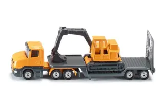 Camión Plataforma Baja con Excavadora Siku 1611