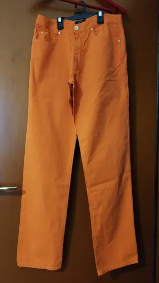Pantaloni chino Versace vintage cotone arancioni