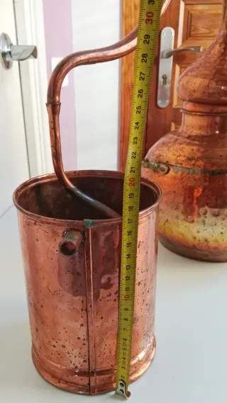 Alambique de Cobre, 6L Altura de 41 cm. Funcional.