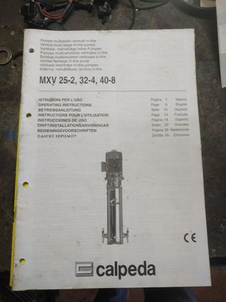 Calpeda MXV 25-2, 32-4, 40-8 Manuale
