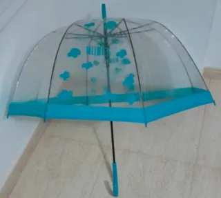 Paraguas transparente ALE-HOP con nubes