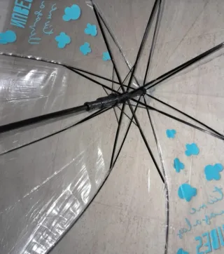 Paraguas transparente ALE-HOP con nubes