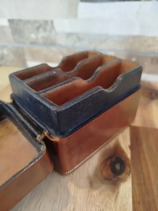 Cofre cuero vintage 3 barajas