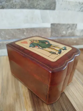 Cofre cuero vintage 3 barajas