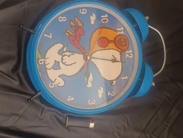 Reloj Despertador Snoopy Azul Grande