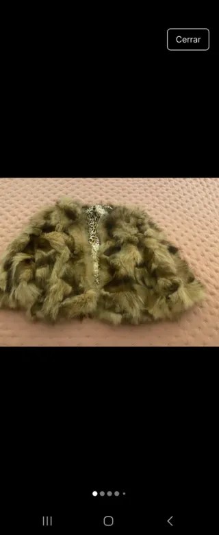 Abrigo de pelo de zorro color dorado