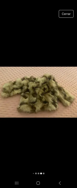 Abrigo de pelo de zorro color dorado