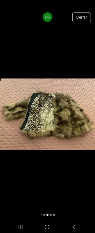 Abrigo de pelo de zorro color dorado