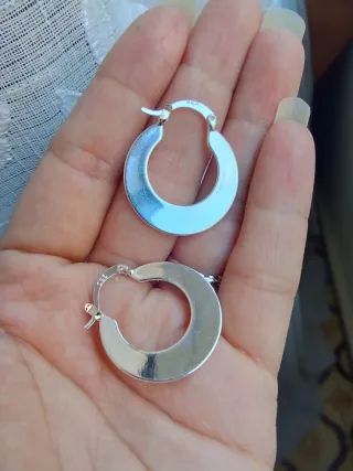 Aros plateados Nchape plata 925