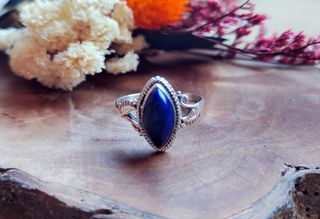 Anillo Plata Ley con Lapislázuli Natural