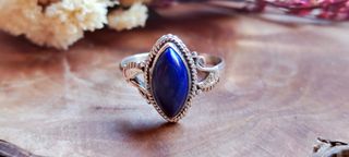Anillo Plata Ley con Lapislázuli Natural