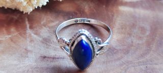 Anillo Plata Ley con Lapislázuli Natural