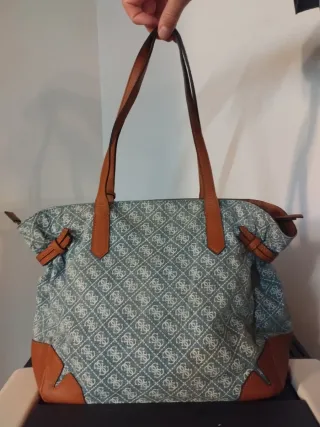 Borsa Guess blu e marrone